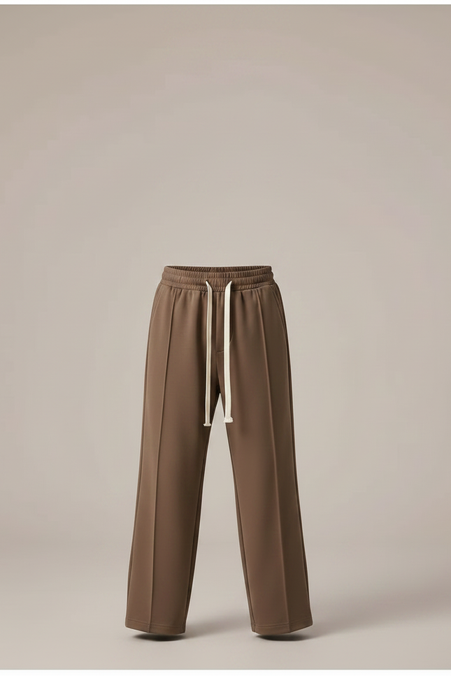 Pantalon Parachute Marron Ample Décontracté Cordon - Polyester - vue 3