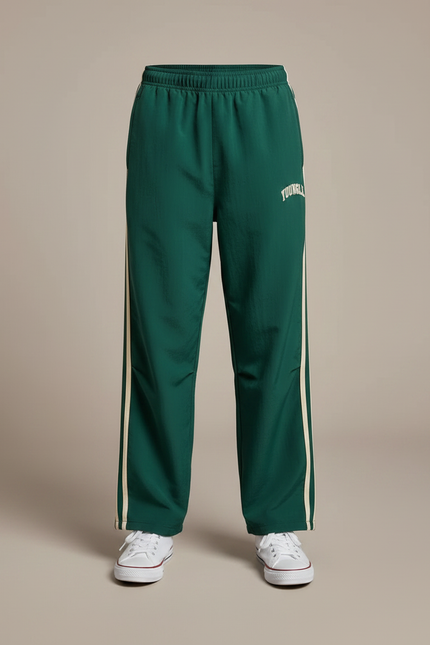 Pantalon Parachute Vert Ample Rayures Enfant Sport - Polyester - vue 3