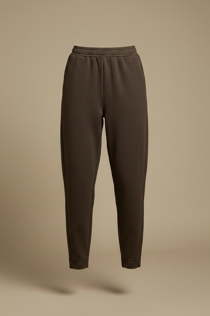 Pantalon Parachute Marron Chaud Ample Harem Confortable - Molleton - vue 3