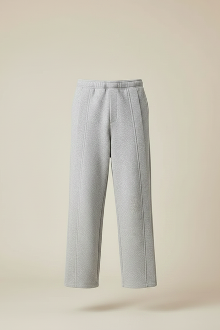 Pantalon Parachute Gris Ample Décontracté Molleton Homme - vue 3