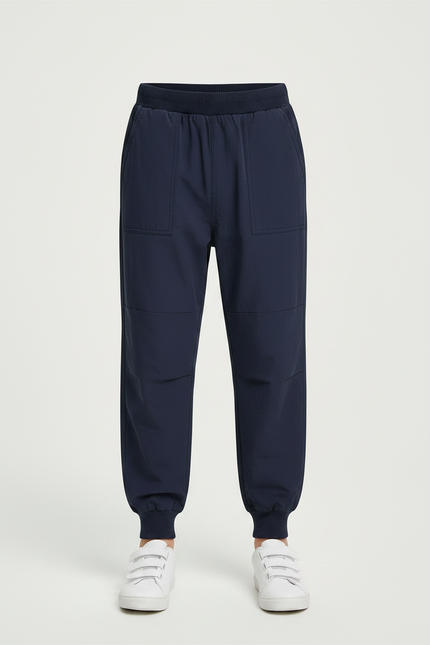 Pantalon Parachute Marine Ample Décontracté Enfant Coton - vue 3
