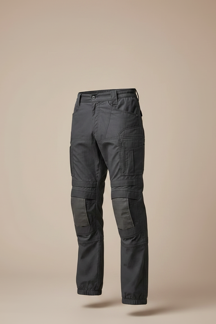 Pantalon Parachute Tactique Gris Cargo Multi-Poches Homme - Polyester - vue 3