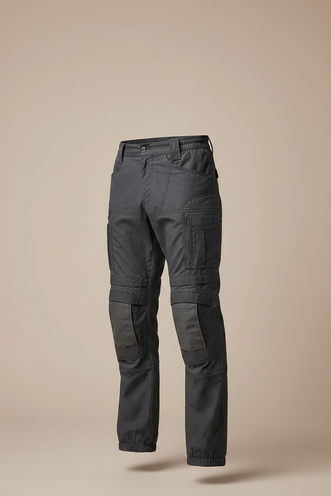 Pantalon Parachute Tactique Gris Cargo Multi-Poches Homme - Polyester - vue 3