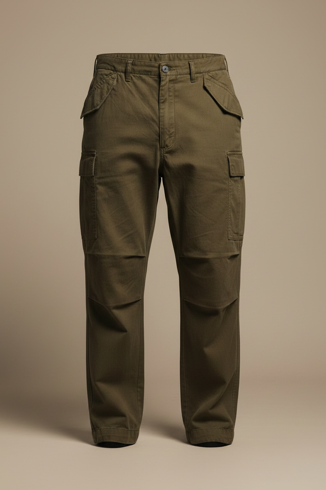 Pantalon Parachute Homme Kaki Resserré Aux Chevilles - Toile - vue 3