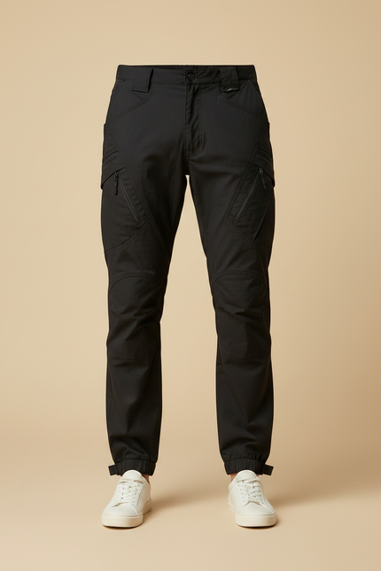 Pantalon Parachute Noir Cargo Homme Décontracté Léger - Polyester - vue 3