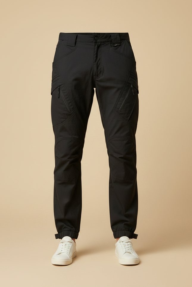 Pantalon Parachute Noir Cargo Homme Décontracté Léger - Polyester - vue 3