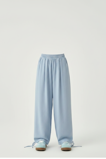 Pantalon Parachute Bleu Ciel Fluide Ample Décontracté Enfant - Viscose - vue 3