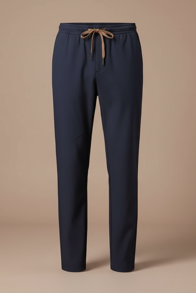 Pantalon Parachute Bleu Marine Droit Décontracté Homme - Polyester - vue 3