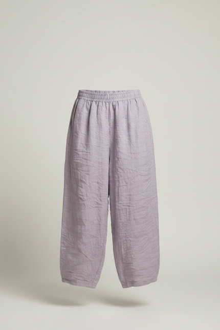 Pantalon Parachute Lin Ample Violet Enfant - vue 3