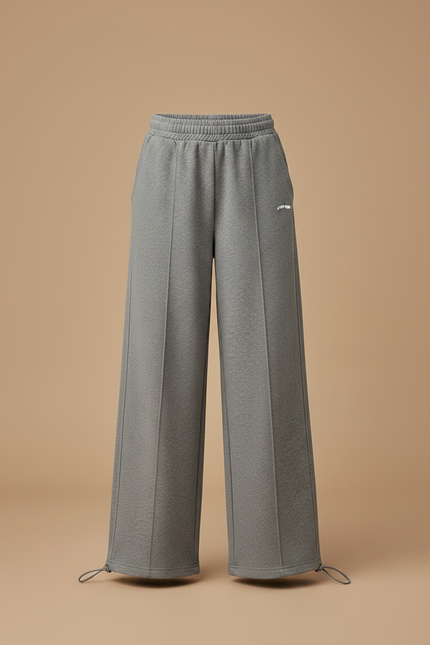 Pantalon Parachute Gris Ample Décontracté Enfant Hiver - Molleton - vue 3