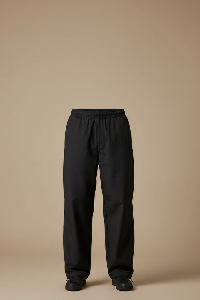 Pantalon Parachute Noir Ample Imperméable Streetwear Homme - Polyester - vue 3