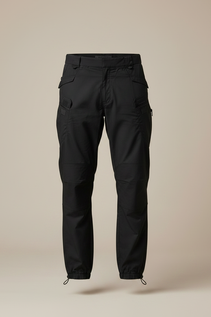 Pantalon Parachute Noir Cargo Tactique Homme Sport - Polyester - vue 3