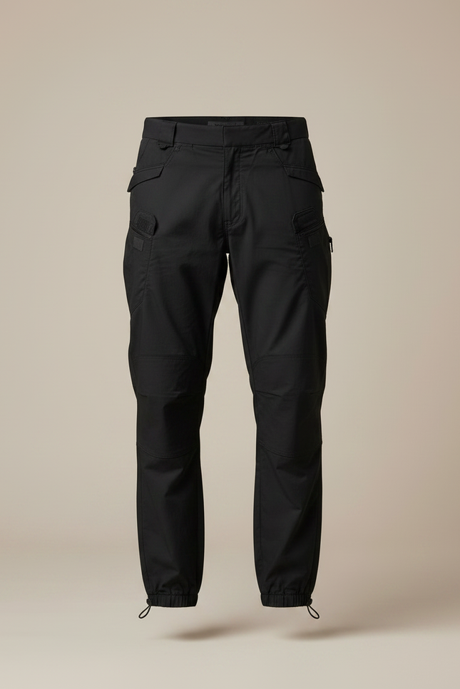 Pantalon Parachute Noir Cargo Tactique Homme Sport - Polyester - vue 3