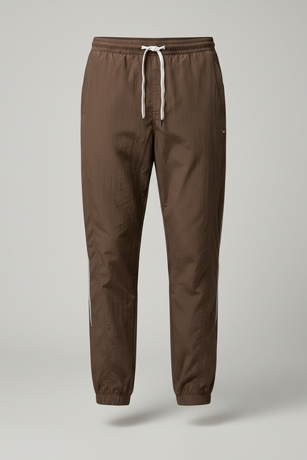 Pantalon Parachute Marron Ample Sport Homme Léger - Polyester - vue 3