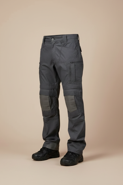 Pantalon Parachute Gris Tactique Cargo Homme Résistant - Toile - vue 3