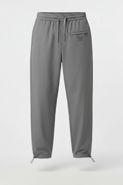 Pantalon Parachute Homme Gris Cordon Ample Décontracté Léger - Polyester - vue 3