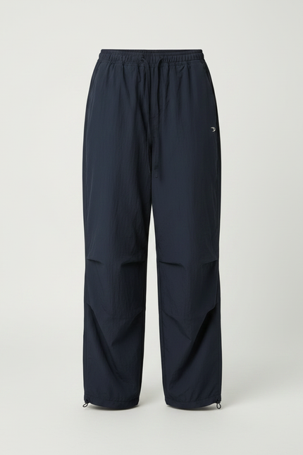 Pantalon Parachute Bleu Marine Ample Fluide Décontracté - Polyester - vue 3