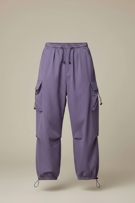 Pantalon Parachute Violet Cargo Ample Léger Homme - Polyester - vue 3