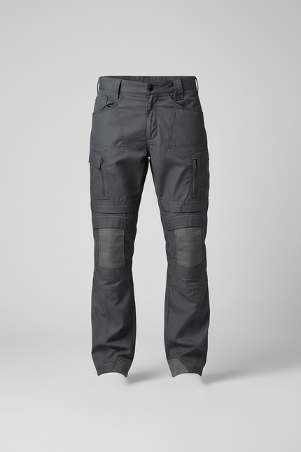 Pantalon Parachute Gris Tactique Résistant Multi-Poches Homme - Polyester - vue 3