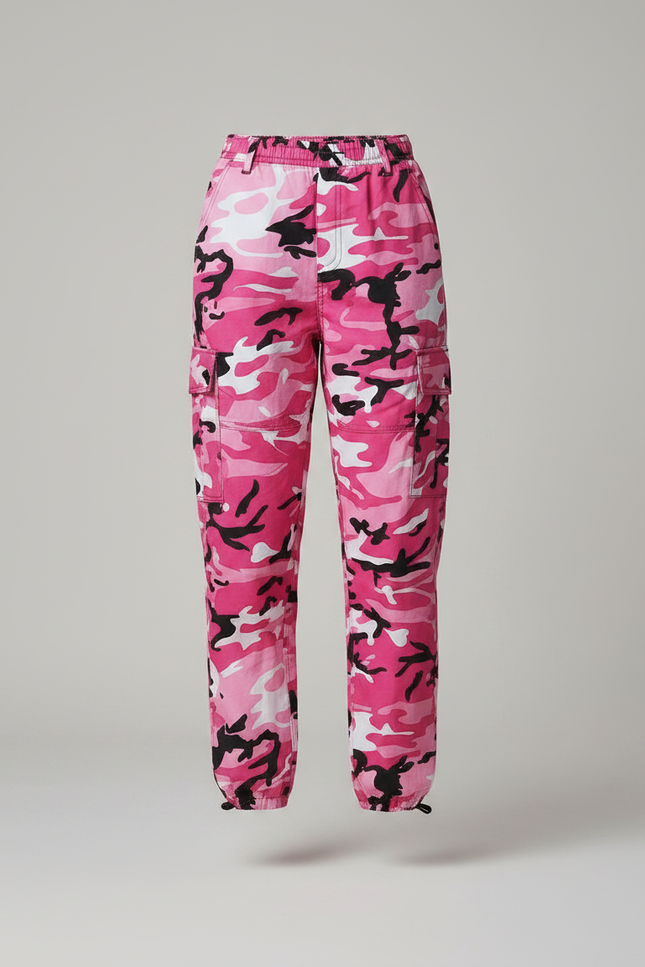 Pantalon Parachute Femme Resserré Aux Chevilles Nylon Streetwear 2 - Rose Polyester - vue 3