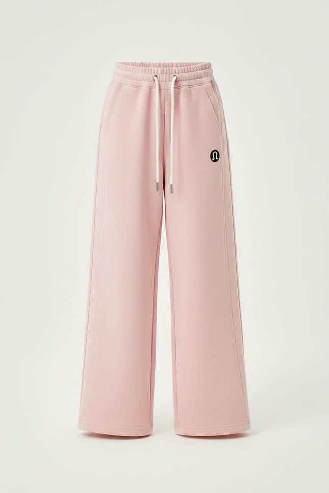 Pantalon Parachute Rose Uni Ample Molletonné Sport Fille - vue 3