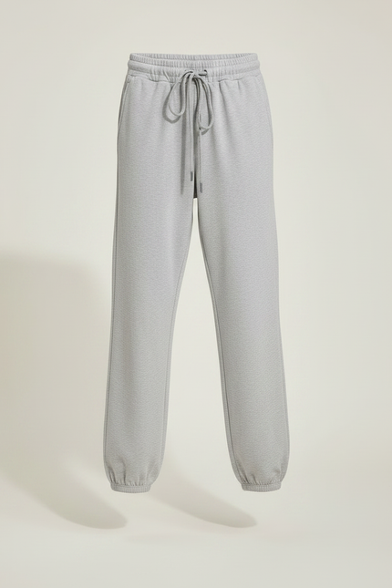 Pantalon Parachute Gris Ample Confortable Enfant Coton - Molleton - vue 3