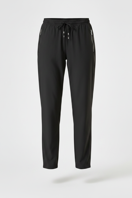 Pantalon Parachute Noir Fluide Nylon Sport Décontracté - Polyester - vue 3