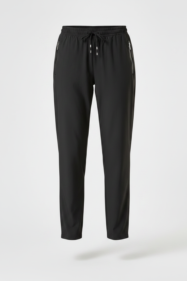 Pantalon Parachute Noir Fluide Nylon Sport Décontracté - Polyester - vue 3