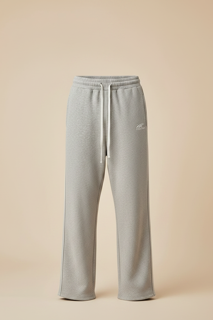 Pantalon Parachute Homme Gris Baggy Streetwear - Molleton - vue 3