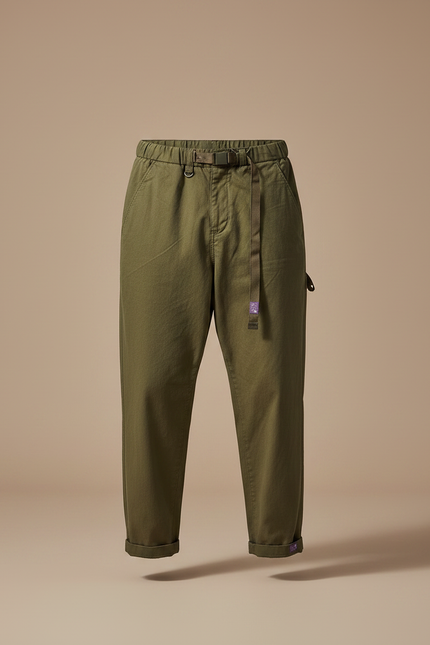 Pantalon Parachute Homme Kaki Large Toile - Coton - vue 3