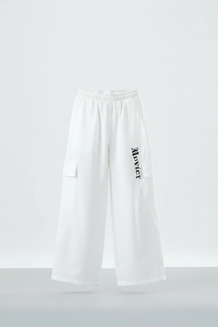 Pantalon Parachute Blanc Ample Imprimé Décontracté Fille - Polyester - vue 3