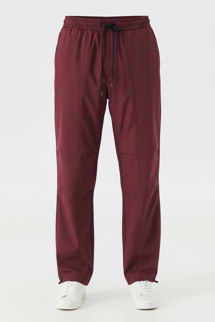 Pantalon Parachute Bordeaux Ample Décontracté Sportif Homme - Polyester - vue 3