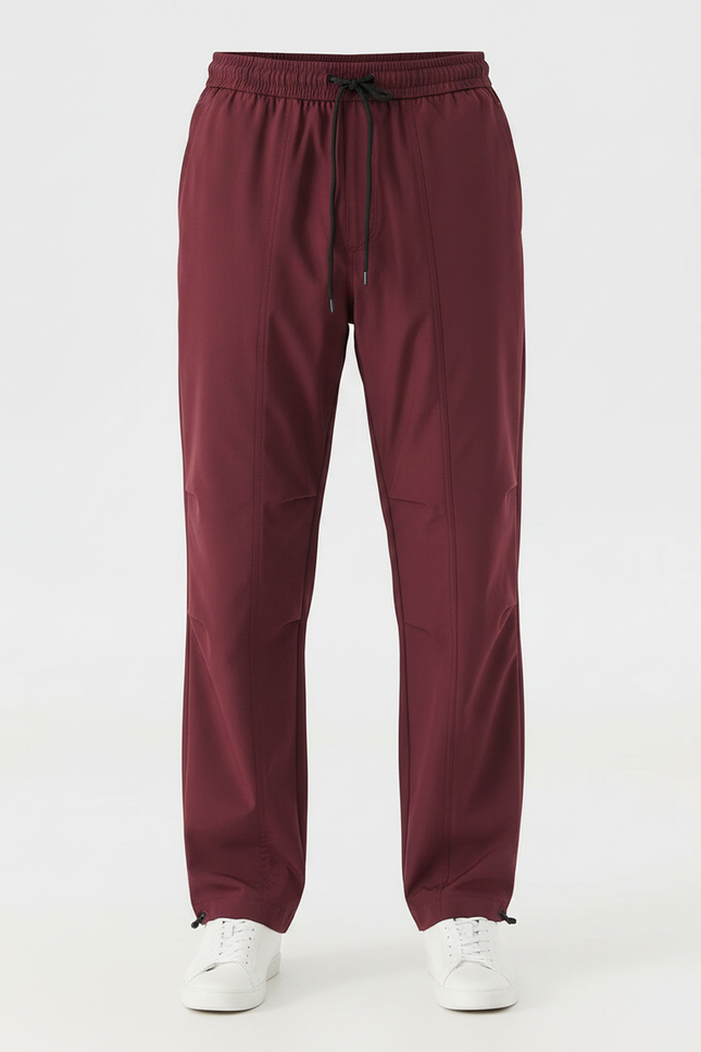 Pantalon Parachute Bordeaux Ample Décontracté Sportif Homme - Polyester - vue 3