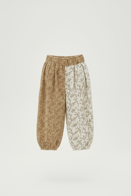 Pantalon Parachute Fille Beige Resserré Aux Chevilles - Multicolore Cordé - vue 3