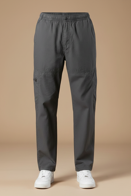 Pantalon Parachute Gris Décontracté Cargo Ample Homme - Toile - vue 3