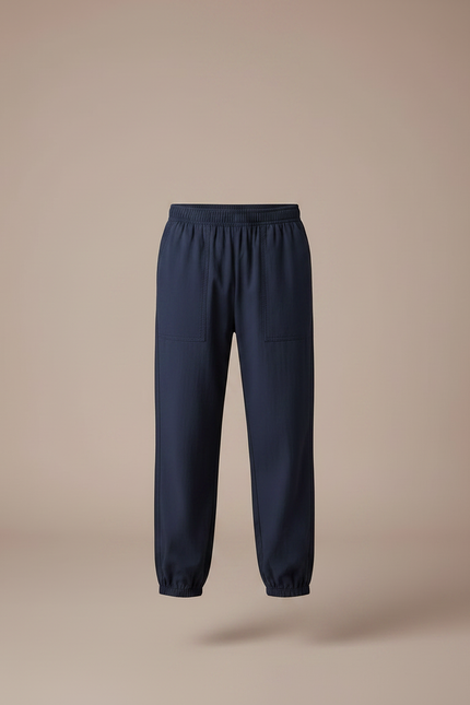 Pantalon Parachute Marine Ample Coton Enfant - vue 3
