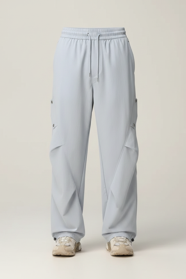 Pantalon Parachute Bleu Ciel Ample Cargo Léger Homme - Polyester - vue 3