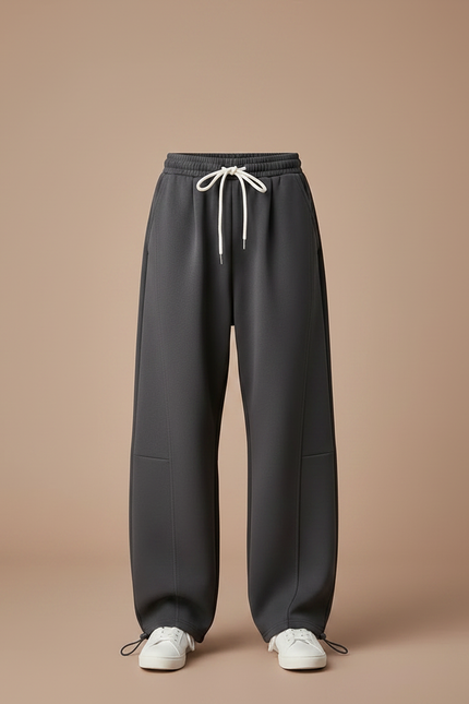 Pantalon Parachute Gris Ample Décontracté Enfant Sportif - Molleton - vue 3