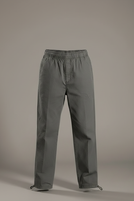 Pantalon Parachute Gris Coton Ample Décontracté Enfant - vue 3
