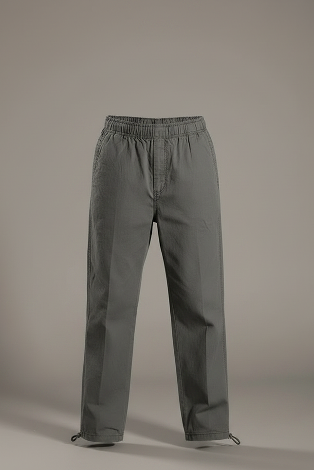 Pantalon Parachute Gris Coton Ample Décontracté Enfant - vue 3