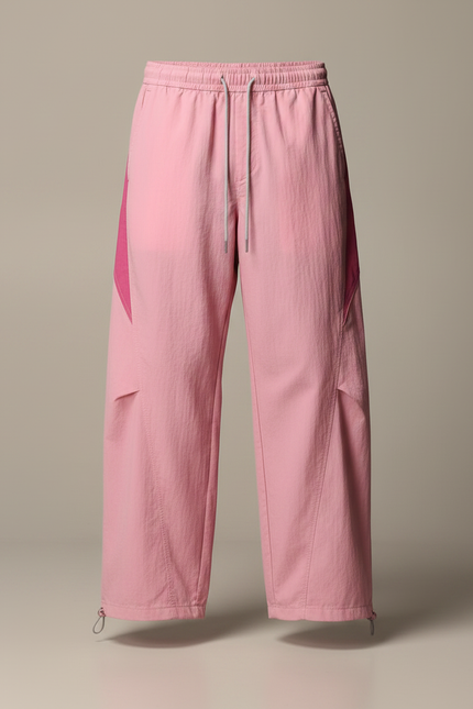 Pantalon Parachute Rose Ample Décontracté Sportif Homme - Polyester - vue 3