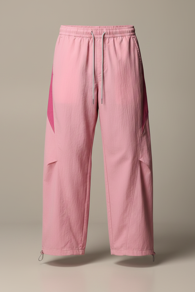 Pantalon Parachute Rose Ample Décontracté Sportif Homme - Polyester - vue 3