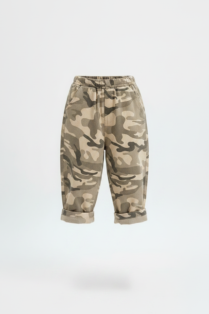 Pantalon Parachute Camouflage Ample Coton Fille - Imprimé Molleton - vue 3