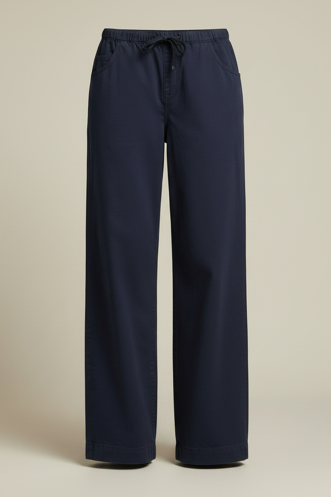 Pantalon Parachute Femme Bleu Marine Baggy - Toile - vue 3