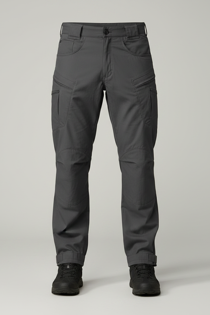 Pantalon Parachute Gris Tactique Multi-Poches Homme Sport - Polyester - vue 3