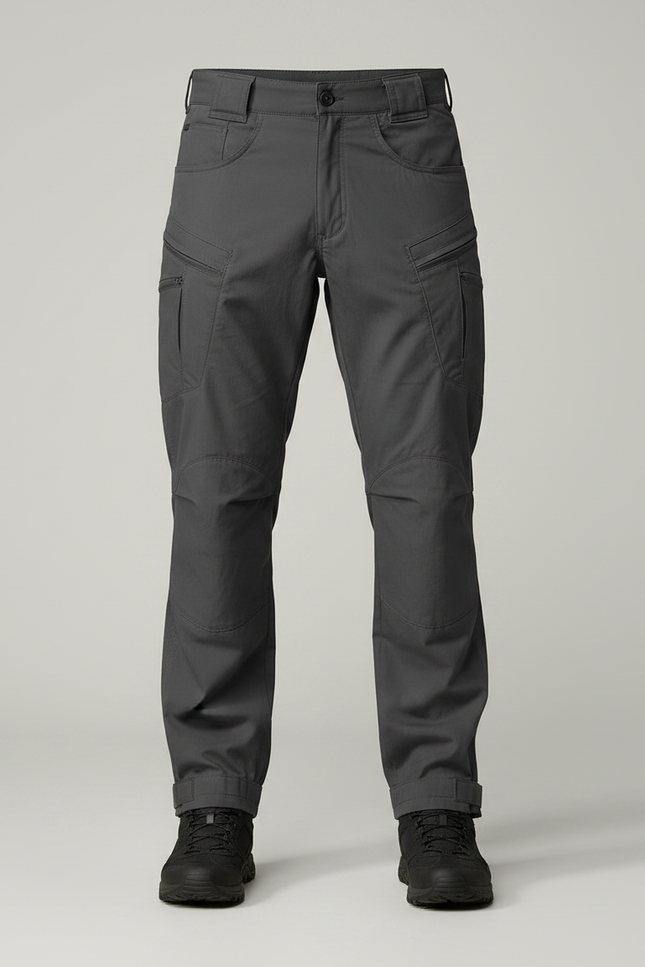 Pantalon Parachute Gris Tactique Multi-Poches Homme Sport - Polyester - vue 3