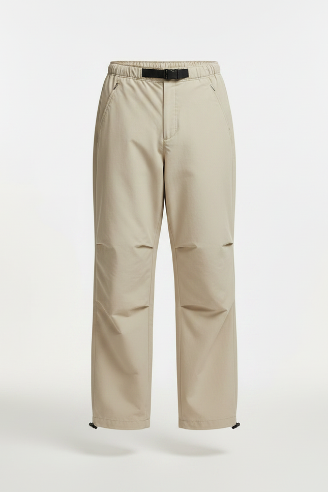 Pantalon Parachute Beige Ample Décontracté Homme Cordon - Polyester - vue 3