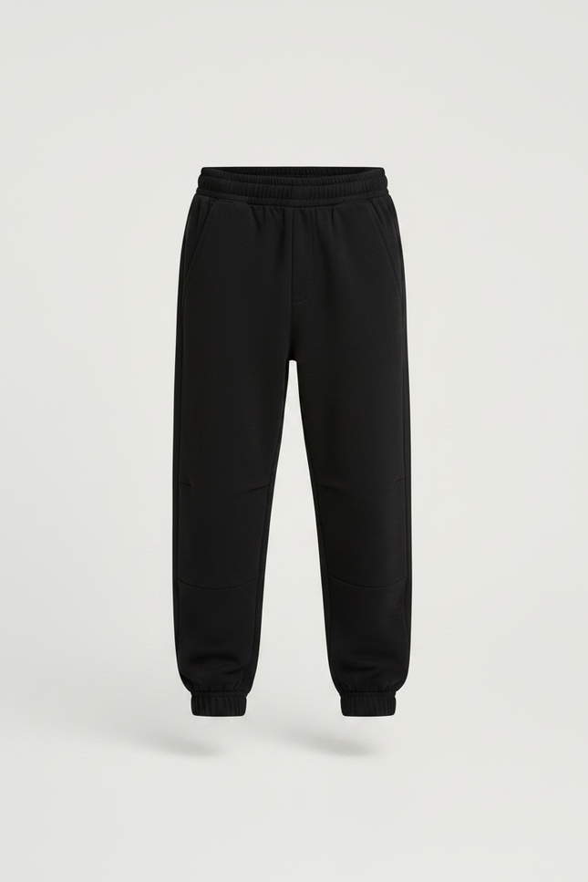 Pantalon Parachute Noir Coupe Ample Confortable Enfant - Molleton - vue 3