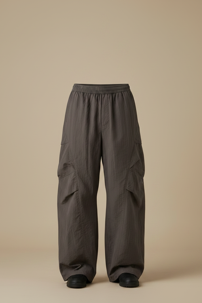 Pantalon Parachute Grande Taille - Gris Polyester - vue 3
