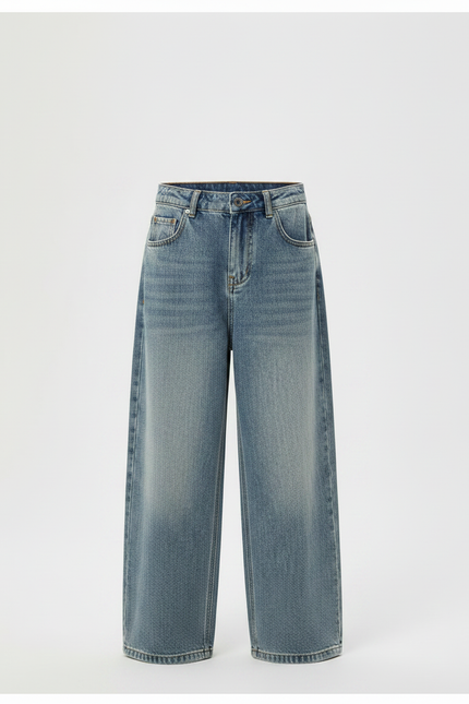 Pantalon Parachute Denim Ample Garçon Décontracté - Bleu Jean - vue 3